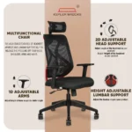 Marvel Lite High Back Mesh Office Chair - Image 4