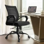 Iris Mid Back Mesh Office Chair (Black)