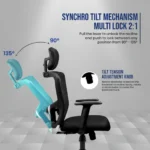 Zeus High Back Mesh Office Chair (Black) - Image 3