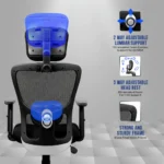 Zeus High Back Mesh Office Chair (Black) - Image 4