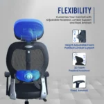 Nova Ergonomic High Back Mesh Office Chair (Black) - Image 4