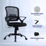 Elva Mid Back Office Chair (Black) - Image 4