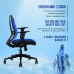 Regalia Ergonomic Mid Back Mesh Office Chair - Image 3