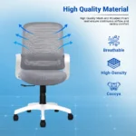 Aurelia Mid Back Mesh Office Chair (White Frame) - Image 3
