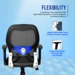 Nova Ergonomic Mid Back Mesh Office Chair (Black) - Image 4