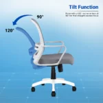 Aurelia Mid Back Mesh Office Chair (White Frame) - Image 4