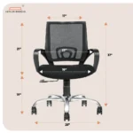 Crux Mid Back Office Chair (Black) - Image 5