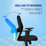 Nova Ergonomic Mid Back Mesh Office Chair (Black) - Image 5