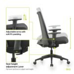 Featherlite Amaze Project Arm Chair (Mid Back - Black) - Image 5