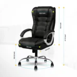 Amelia Premium Leatherette High Back Ergonomic Office/Desk Chair (Black) - Image 6