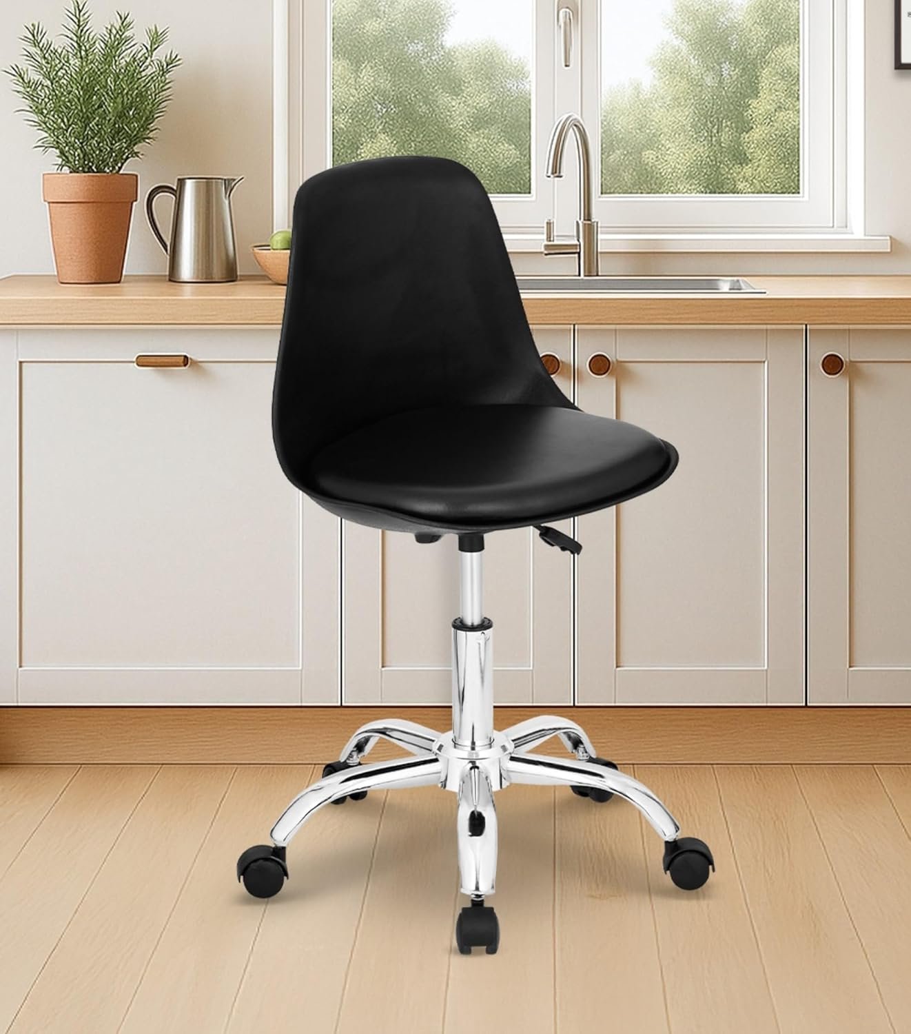 712AWoKA8cL._SL1500_ Da URBAN® Spinova Height Adjustable & Revolving Bar Stool/Kitchen Chair with Wheels - Image 1