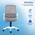 Aurelia Mid Back Mesh Office Chair (White Frame) - Image 6