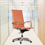 Sleek High Back Conference Chair with Center Tilt Mechanism, Hydraulic Height Adjustment