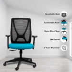 X Mesh Ergonomic Workstation Chair with Synchro Tilting Mechanism - Image 2