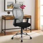 Akira High Back Breathable Mesh Ergonomic Chair with Adjustable Lumbar Support in Grey Color