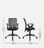 Arata Breathable Mesh Ergonomic Chair in Black Colour - Image 2