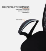 Arata Breathable Mesh Ergonomic Chair in Black Colour - Image 5