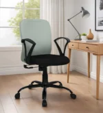 Arata Mid Back Ergonomic Chair with Tilt Lock Mechanism in Black & Grey Colour