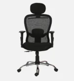 Aries Breathable Mesh Ergonomic Chair in Black Colour with Head Rest - Image 4