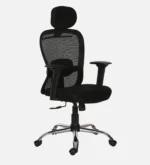 Aries Breathable Mesh Ergonomic Chair in Black Colour with Head Rest - Image 3