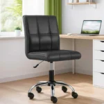 Cola Leatherette Guest Chair In Black Colour