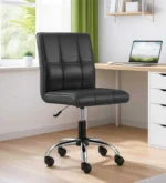 Cola Leatherette Guest Chair In Black Colour