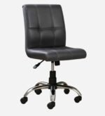 Cola Leatherette Guest Chair In Black Colour - Image 2