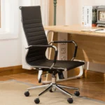 Dakota Leatherette Chair In Black Colour