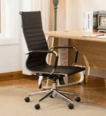 Dakota Leatherette Chair In Black Colour