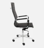 Dakota Leatherette Chair In Black Colour - Image 4