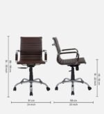 Katana Leatherette Executive Chair in Brown Colour - Image 2