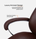 Leonel Leatherette Executive Chair with Knee Tilt Mechanism - Image 4