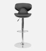 Marlon Leatherette Bar Stool In Black Colour With Swivel - Image 3