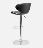 Marlon Leatherette Bar Stool In Black Colour With Swivel - Image 5