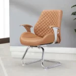 Milan Italian Visitor Chair In Brown Color