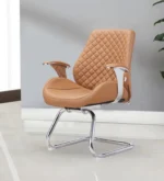Milan Italian Visitor Chair In Brown Color
