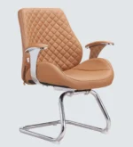 Milan Italian Visitor Chair In Brown Color - Image 2