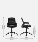 Neso Breathable Mesh Ergonomic Chair in Black Colour - Image 2
