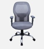 Yuzuki Ergonomic Chair With Adjustable Handle And Lumbar Support In Grey Colour - Image 4