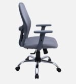 Yuzuki Ergonomic Chair With Adjustable Handle And Lumbar Support In Grey Colour - Image 5