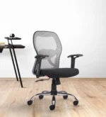 Tauras Lite Breathable MeshMid Back Ergonomic Chair in Grey Colour