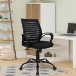 Yukio Breathable Mesh Ergonomic Chair with Rocking-tilt Mechanism in Black Colour